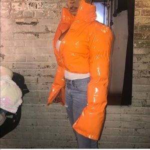 orange bubble coats